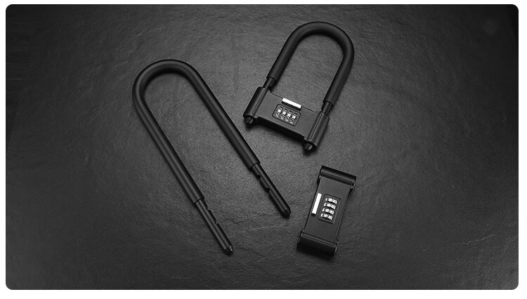 雅利达玻璃门u型密码锁防盗水锈商场店铺办公室家用电动摩托车加长插