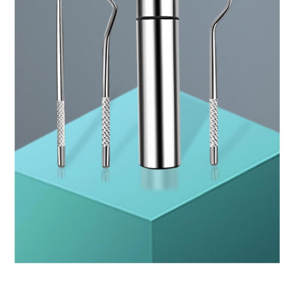 剔牙神器304牙签家用不锈钢工具掏牙套装超细随身牙签盒清洁牙缝