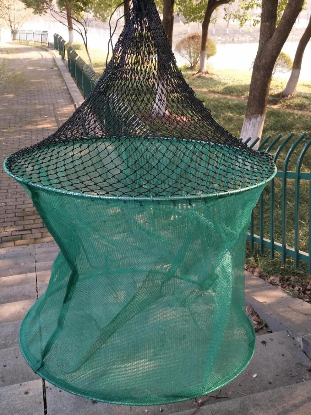 韵沐汐 网箱 渔网箱折叠圆形网箱 龙虾螃蟹暂养吊笼网箱鱼护加厚 多款