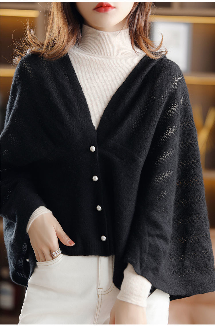 熹卡龙新品空调屋披肩护颈坎肩100仿羊毛披肩新款上档次洋气外搭仿