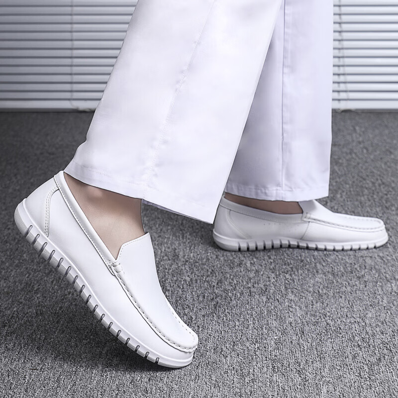 医院男医师医生鞋值班鞋20新款白色男护士鞋医生鞋软底防滑透气医院