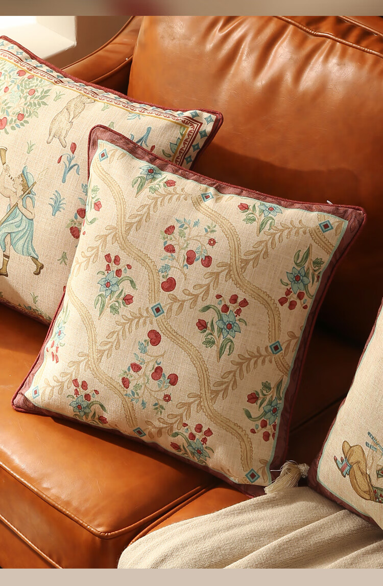 gvilmon品牌抱枕靠垫欧式复古ins风客厅沙发靠背床头靠枕办公室汽车腰