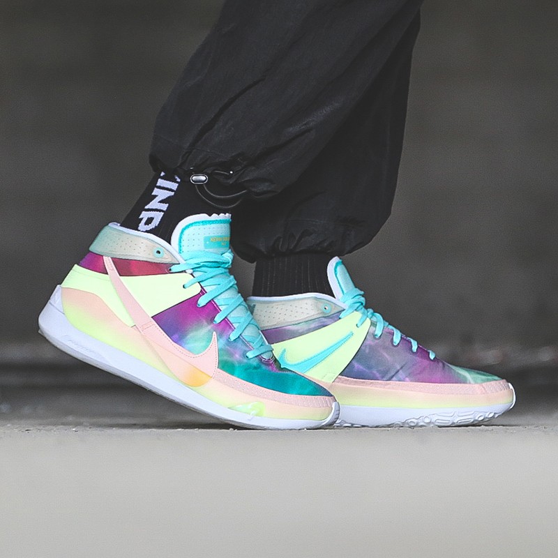 耐克nike zoom kd13 ep 杜兰特13美国队蓝红扎染玩转未来白金蝴蝶