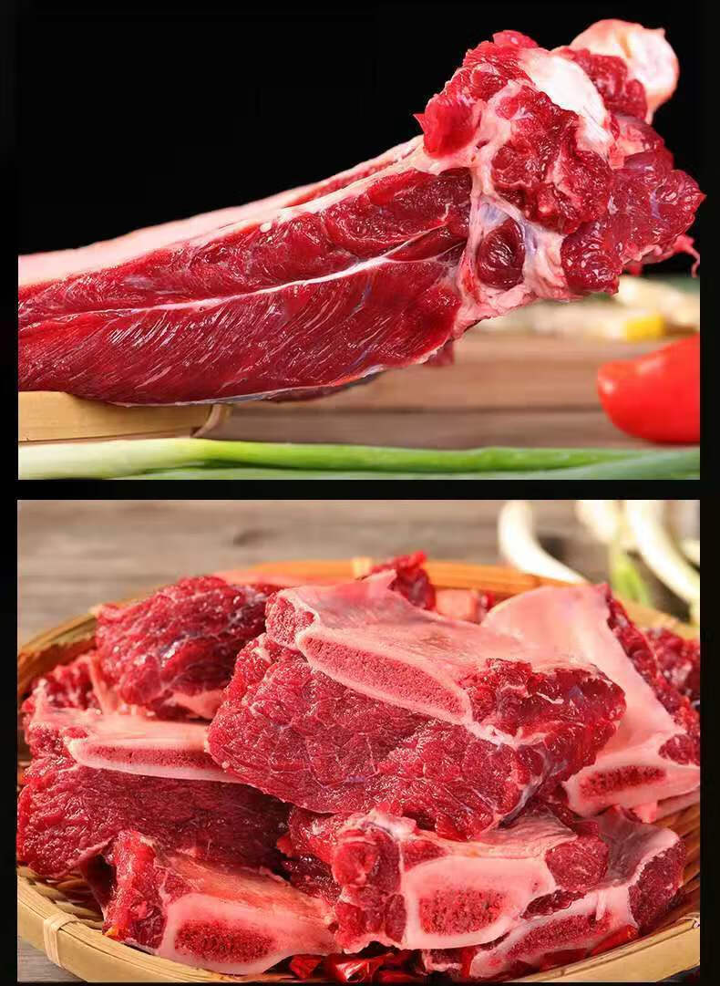 新鲜多肉黄牛排骨牛肋排牛仔骨牛肉新鲜牛肋骨批发乌蒙蕴色2斤牛排骨