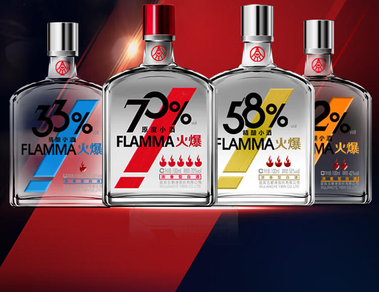 浓香火爆小酒浓香型小瓶白酒礼盒 火爆70度礼盒 100ml*3瓶【图片 价格