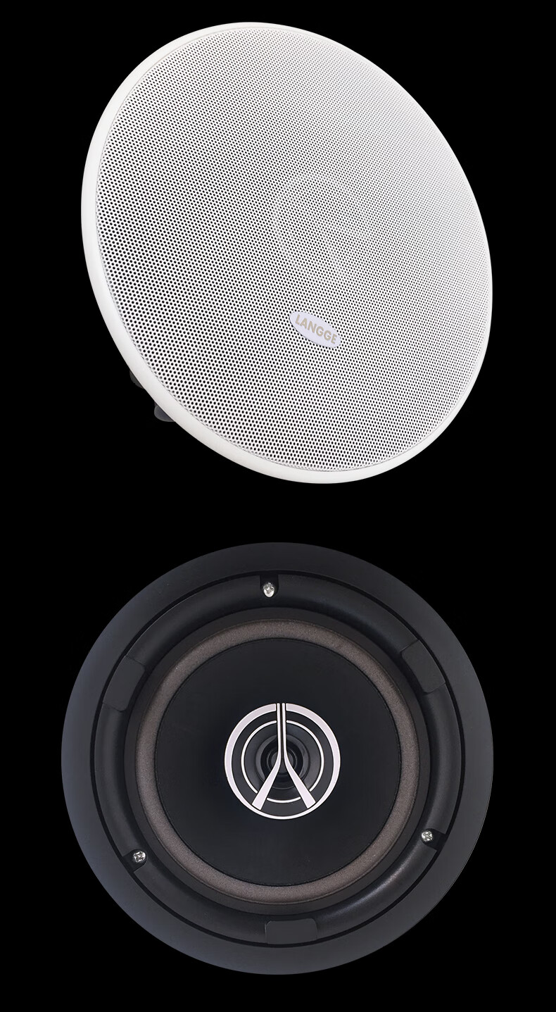 浪歌(langge)c63三分频吸顶音箱6寸高品质喇叭天花吊顶音响发烧环绕