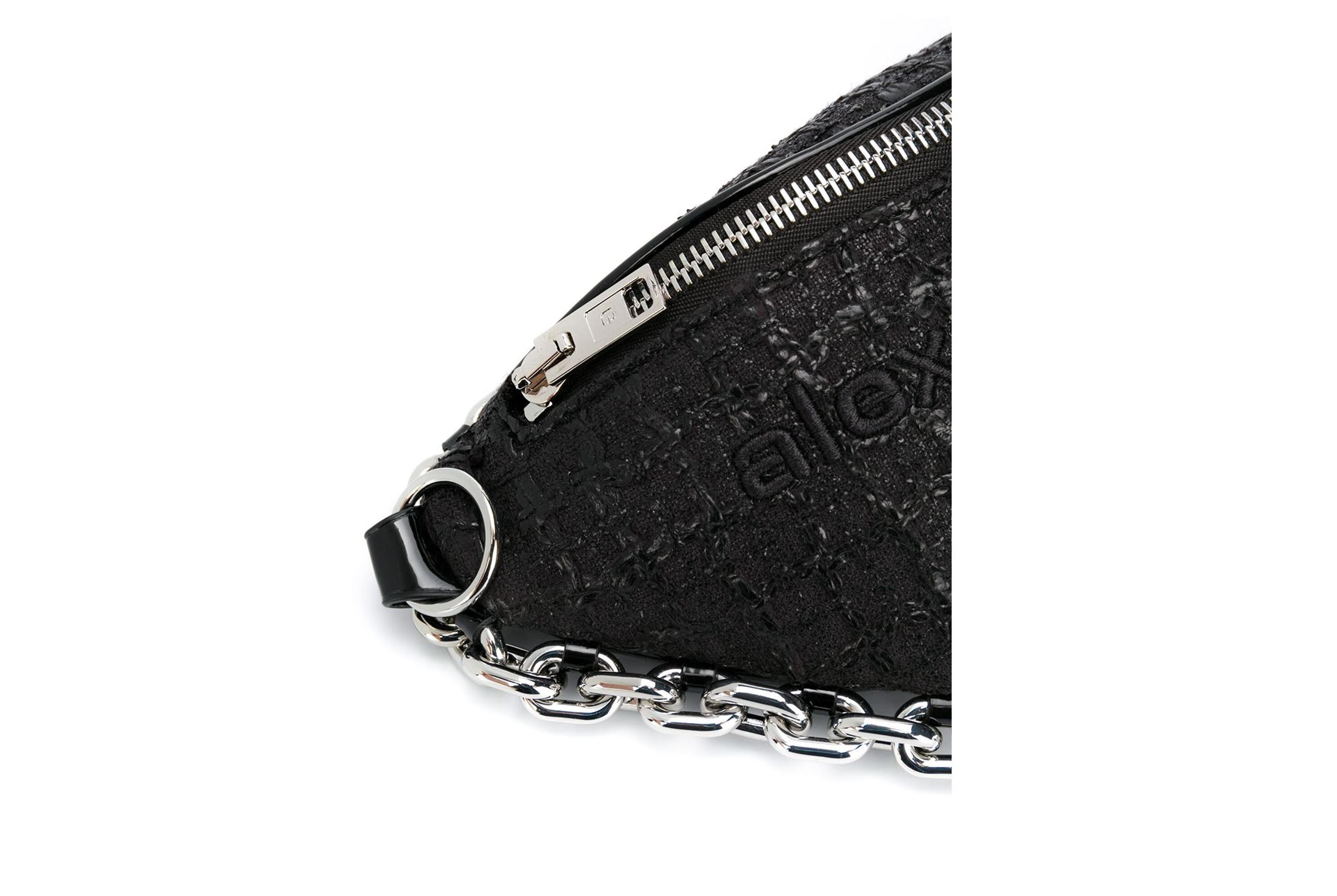 wang)20秋冬女士新月形粗花呢单肩包 黑色 均码品牌: 亚历山大·王