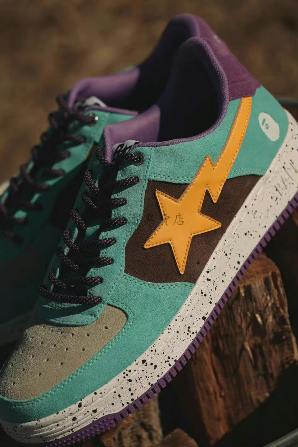【官方旗舰店】bape stadunk星星拼色麂皮休闲滑板鞋vibe街头撞色低帮