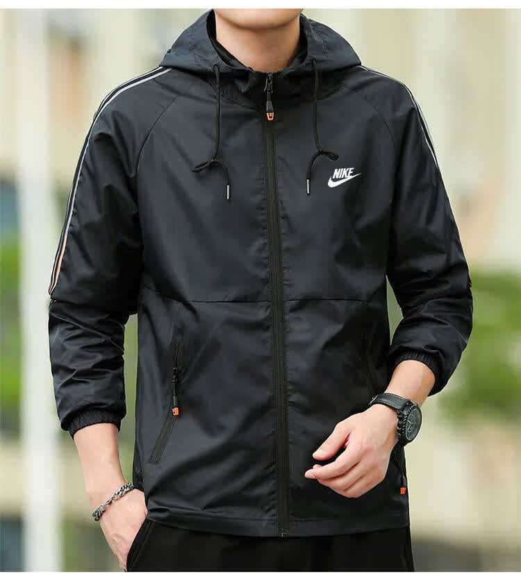 耐克nike品牌外套男春秋款宽松大码户外运动风衣潮流薄款防风连帽休闲