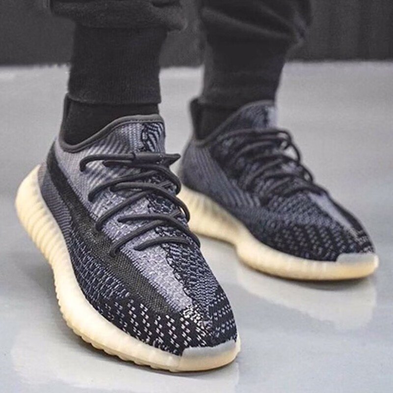 潮adidas男鞋女鞋yeezyboost350v2纯白镂空天使海盐黄白斑马椰子跑鞋