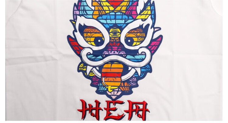 潮牌中国风男女同款情侣装印花刺绣短袖t恤 白色 3xl【图片 价格 品牌