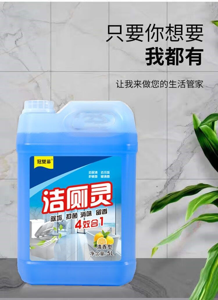 10斤大桶洁厕灵洁厕液宾馆酒店卫生间马桶瓷砖清洗剂 1瓶试用装【图片
