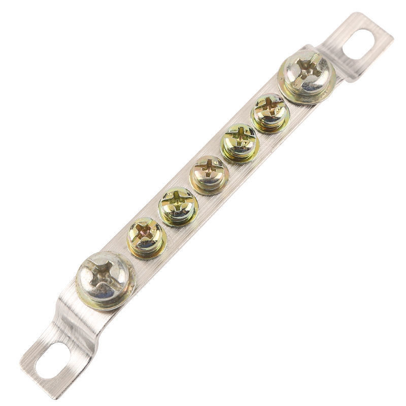 惠利得零线排配绝缘子m68接线端子排三五七十孔配电接零接地排铜排7孔