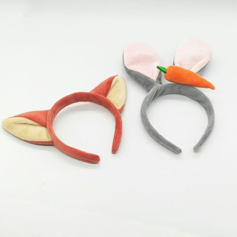 疯狂动物城尼克狐狸耳朵发箍头箍洗脸发带儿童表演角色扮演头饰 尼克