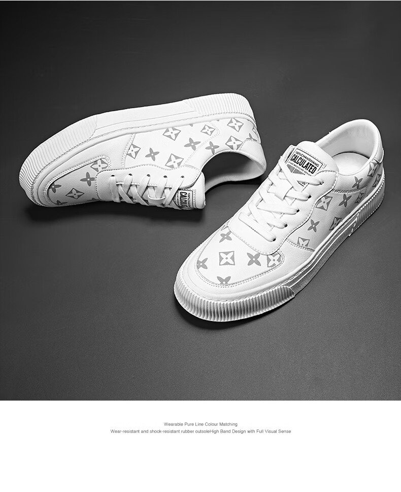 fervdant休闲鞋男布鞋板鞋男奢侈品男鞋春季潮牌百搭高端男士潮鞋白冰