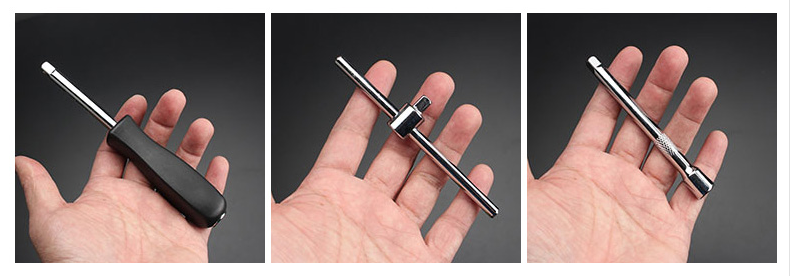 14小飞套筒附件63mm小飞套筒方柄旋杆长短接杆滑杆软轴接杆14方柄旋杆