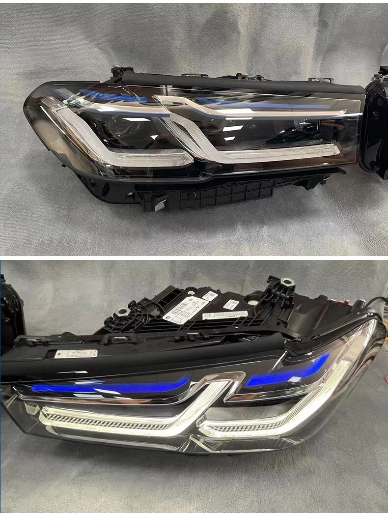 21款新宝马5系g38激光大灯总成低升高老改新一抹蓝日行灯m5雷霆版 18