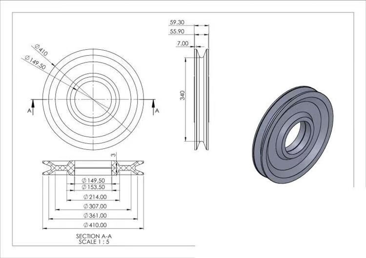 德骊嘉中联吊车起重滑轮徐工塔吊尼龙吊轮起重机钩臂头尼龙轮吊钩导向