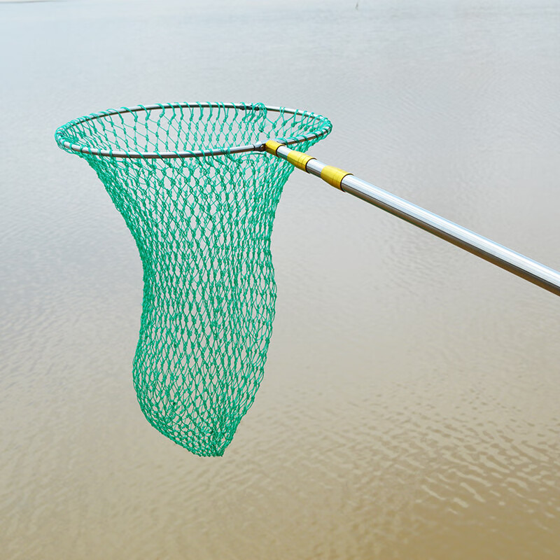 大物不锈钢巨物抄网捞鱼网兜加粗抄网杆鱼网兜伸缩折叠渔网渔具 3.