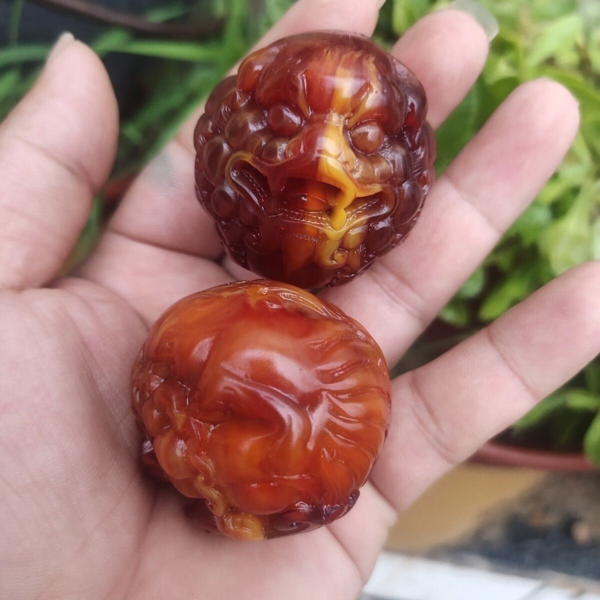 荷棣 龙涎香班灵精品手把件雕刻件球男女款自带香味龙涎香真品天然