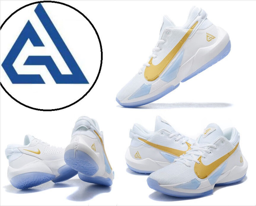 耐尅联名官方品质字母哥2代篮球鞋男女白水泥 zoom缓震气垫耐磨运动