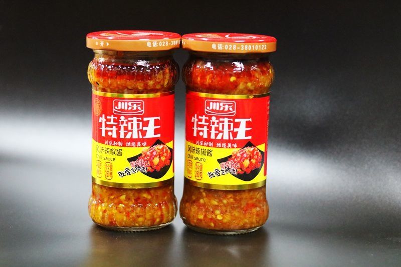 四川川乐蒜蓉辣椒酱特辣王蒜蓉辣王调料面条拌酱2瓶