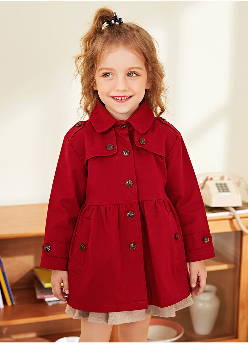 精典泰迪classic teddy童装女童外套女宝宝春秋风衣女孩洋气韩版上衣