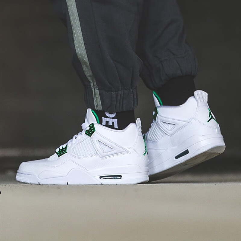 nike air jordan aj4 耐克男鞋板鞋大巴黎热熔岩蓝白刺子绣火焰红大