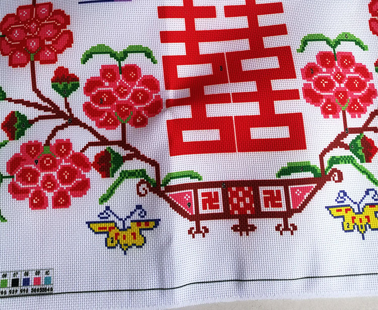 云南贵川多功能民族风情婴儿爱阁十字绣背带花心牡丹花喜鹊鸟5个起发