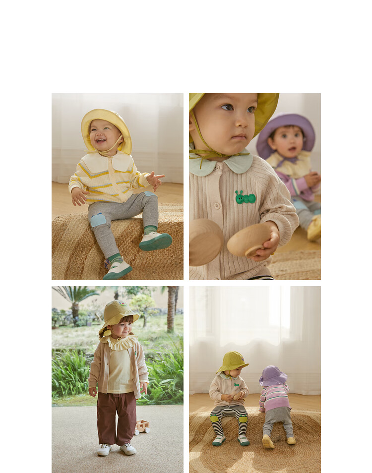 Papa Spring And Autumn Children's Sweater Knitted Cardigan for Boys And Girls, Striped Top Outerwear, Blue, 73cm 21