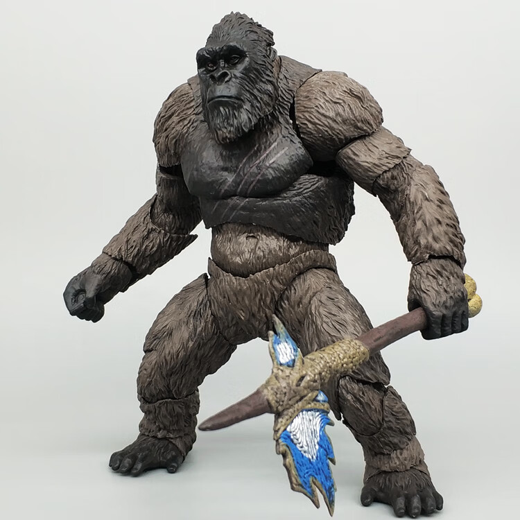 哥斯拉大战金刚模型手办玩具骷髅岛猩球崛起模型可动仿真动物猩猩 shm