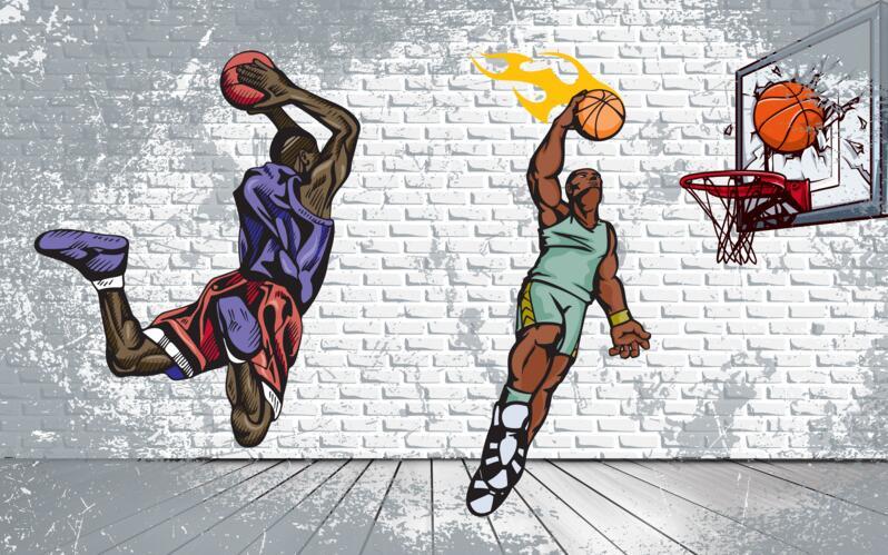 (mi)米家生态家居同款篮高手纸男生卧室宿舍自粘壁画日本漫画卡通篮球