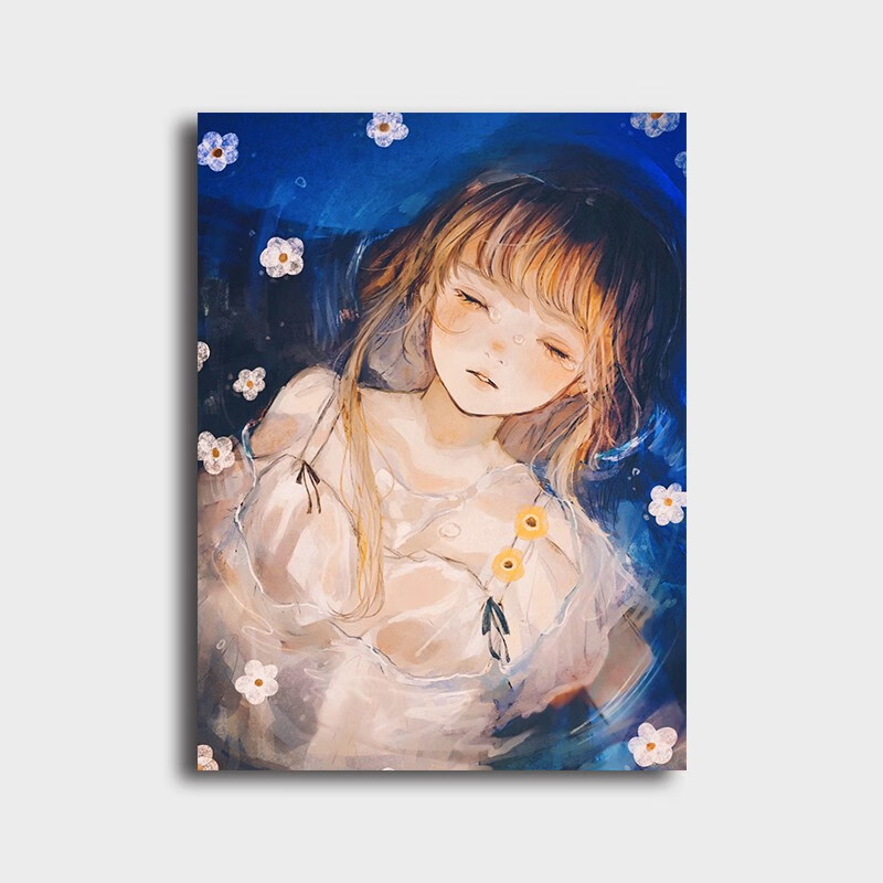 史历克diy数字油画人物治愈系插画合集手工上色填色油画现代简约客厅