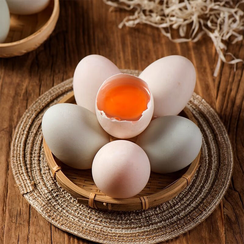 新鲜生鸭蛋海鸭蛋广西北部湾红树林青壳土鸭蛋农家绿壳批发价10枚装