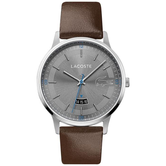 法国鳄鱼男士马德里系列棕色皮革表带手表41mm 2011033 brown no size