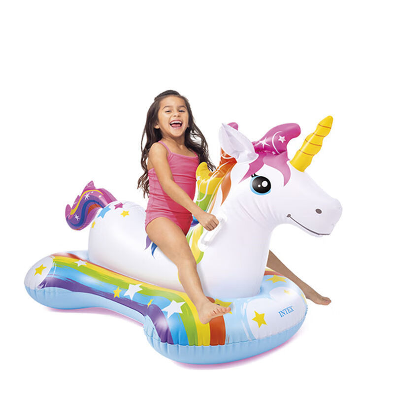 【水上玩具 清爽夏日】游泳圈水上坐骑独角兽火烈鸟天鹅乌龟鳄鱼大黄