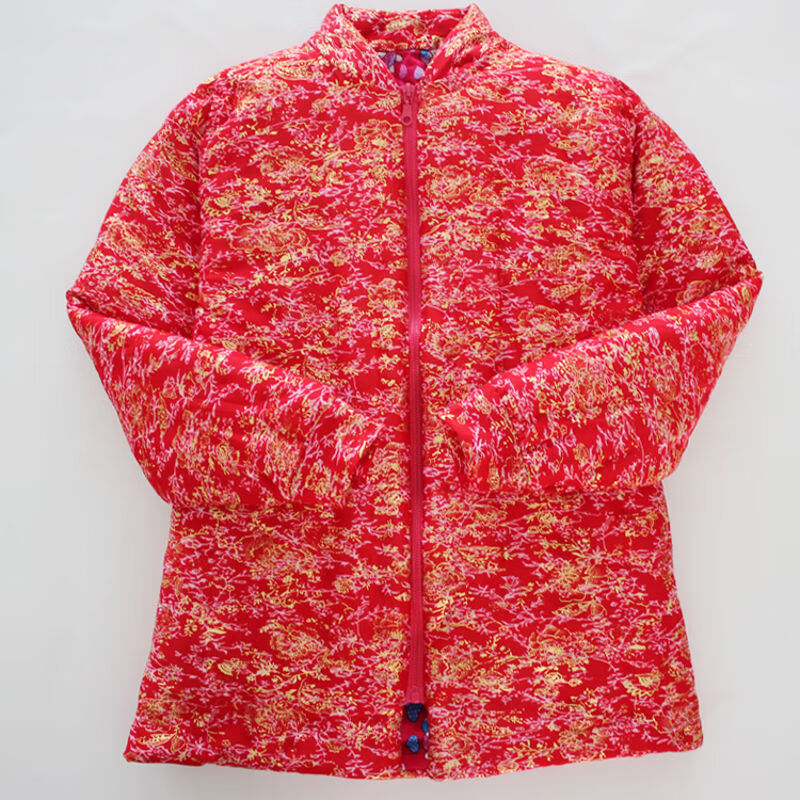 结婚穿新娘妆棉花袄棉裤套装手工棉花棉衣红棉袄修身订做 红色1 m(160