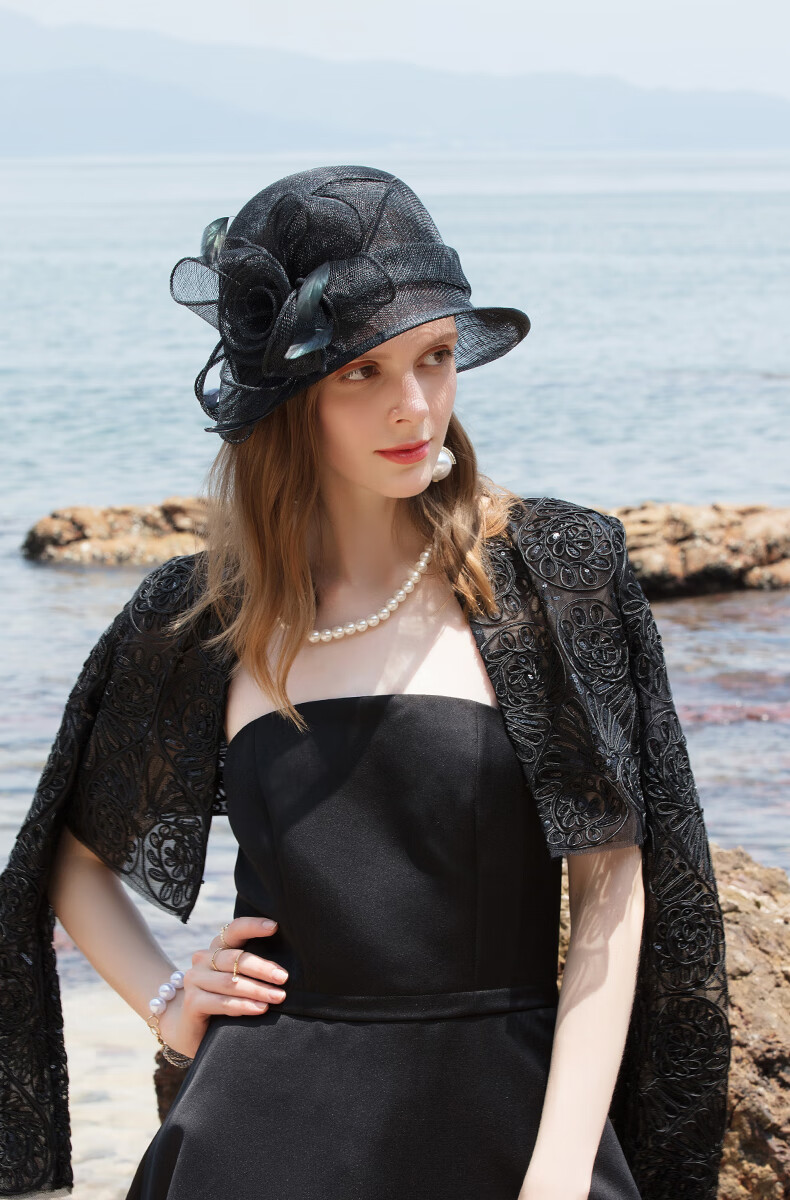 ee【英式礼帽】英式时尚名媛宴会正装礼帽 出游简约款帽子女 1091