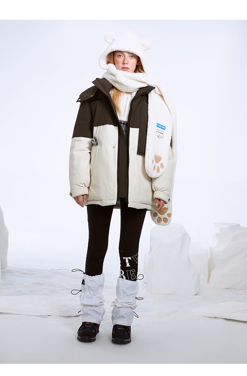 赵露思同款teenieweenie小熊鹅绒羽绒服黑科技面料滑雪服女冬ttjd214v