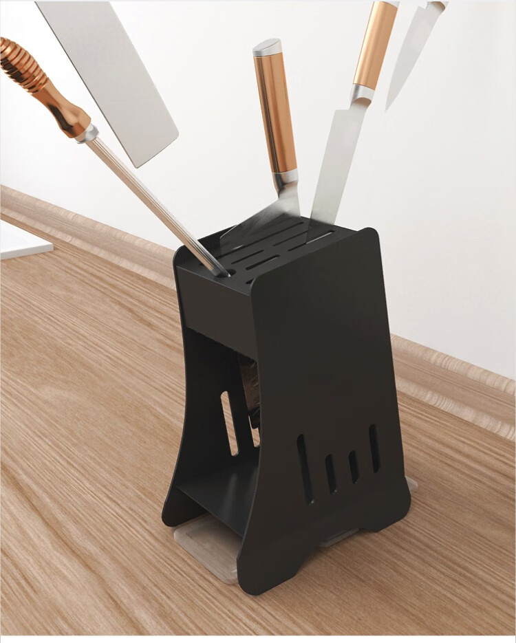 颐馨 刀架壁挂式免打孔 不锈钢插放菜刀具置物架厨房用品筷子架砧板架