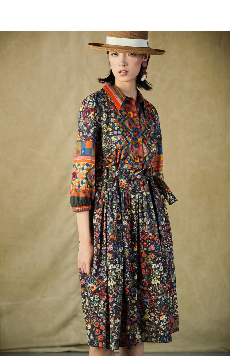 donoratico达衣岩装2021夏年连衣裙遇见西西里之一木炭灰l