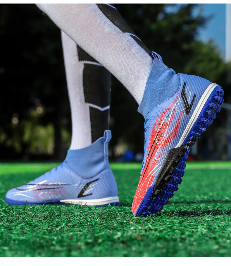 wejiess足球鞋高帮碎钉长钉短钉训练鞋青少年青训成人学生35-45码考试