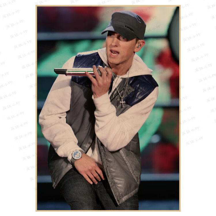 索芙太痞子阿姆埃米纳姆eminem复古牛皮纸海报姆爷说唱歌手饶舌宿舍