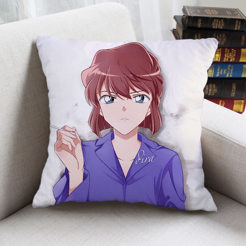 灰原哀动漫抱枕双面名侦探柯南周边二次元靠枕定做枕头生日礼物 h 35*