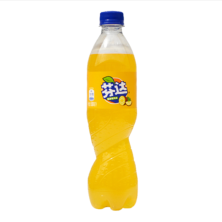 芬达菠萝味碳酸饮料汽水500ml瓶新日期12瓶