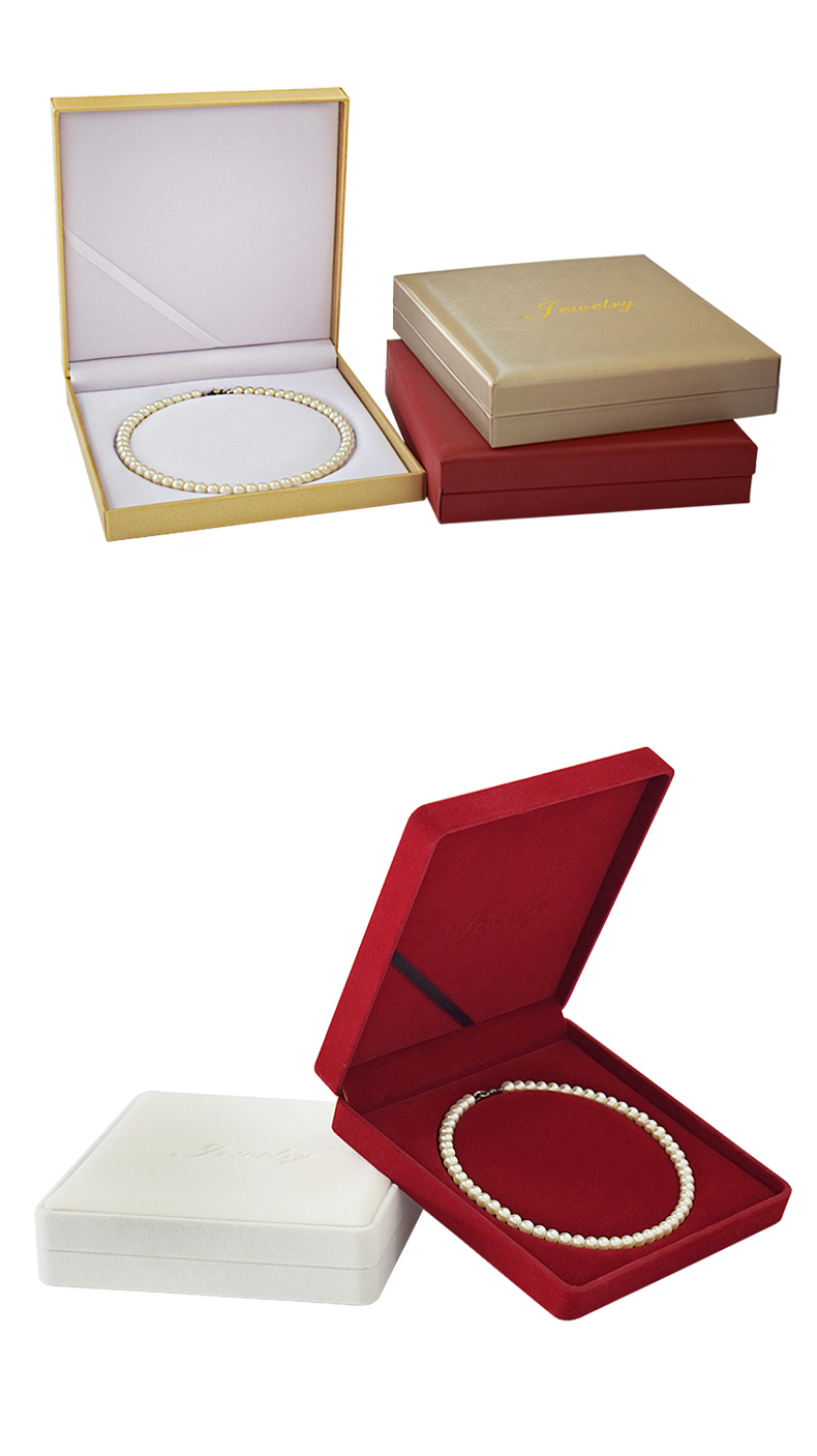 心形圆形珍珠项链盒高档珍珠项链手链礼物盒两件套三件套礼盒 17*17