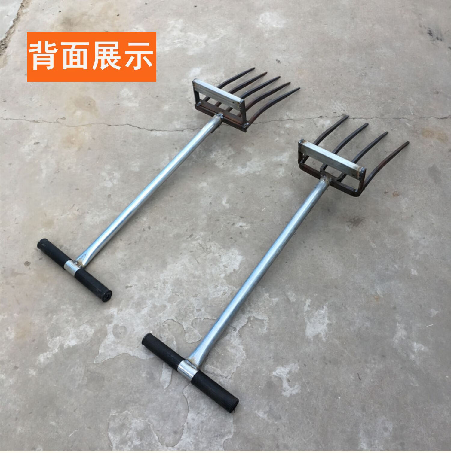 小型翻地松土神器家用园林艺翻土工具挖蒜红薯姜挖药材开荒钢叉锄 五