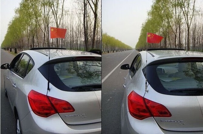 车上插的小红旗汽车天线小红旗车载外置五星红旗车载天线红旗夹边 42