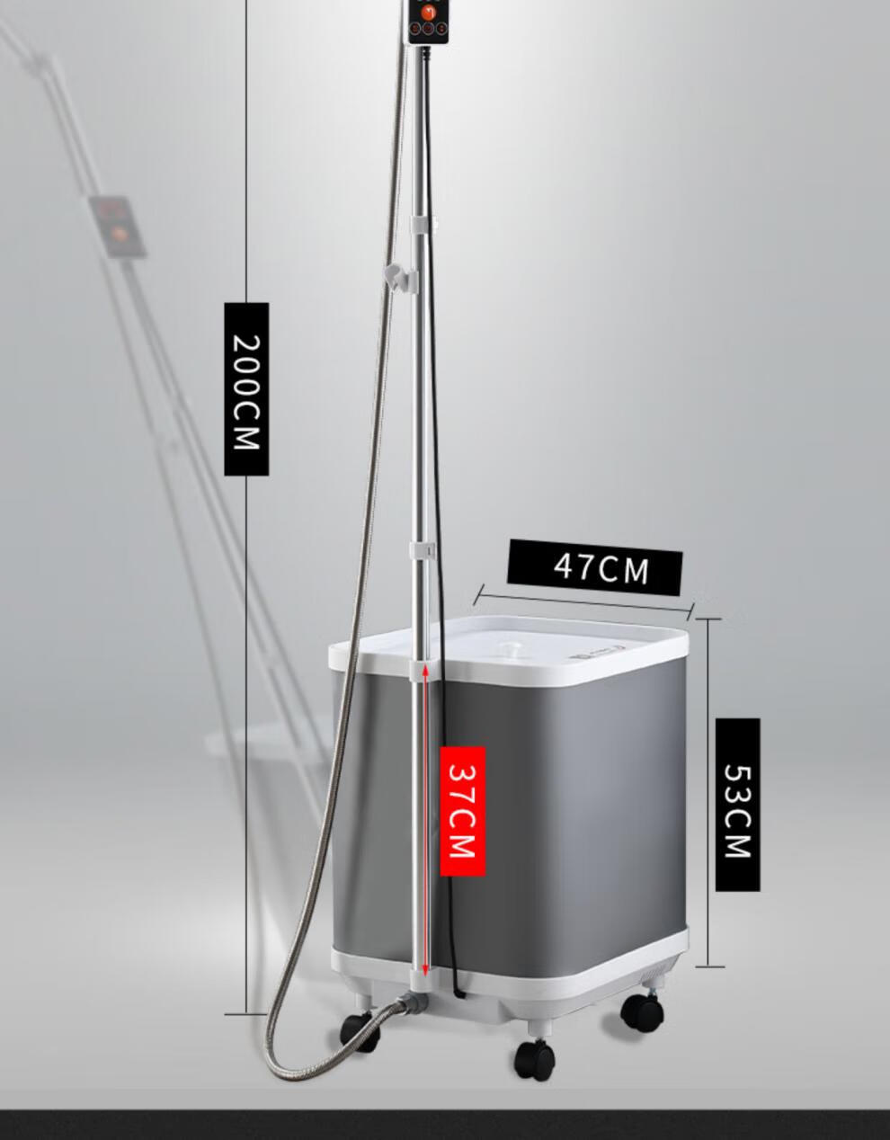 宿舍洗澡神器淋浴器加热农村家用租房户外移动洗澡机热水器 蓝色(充电