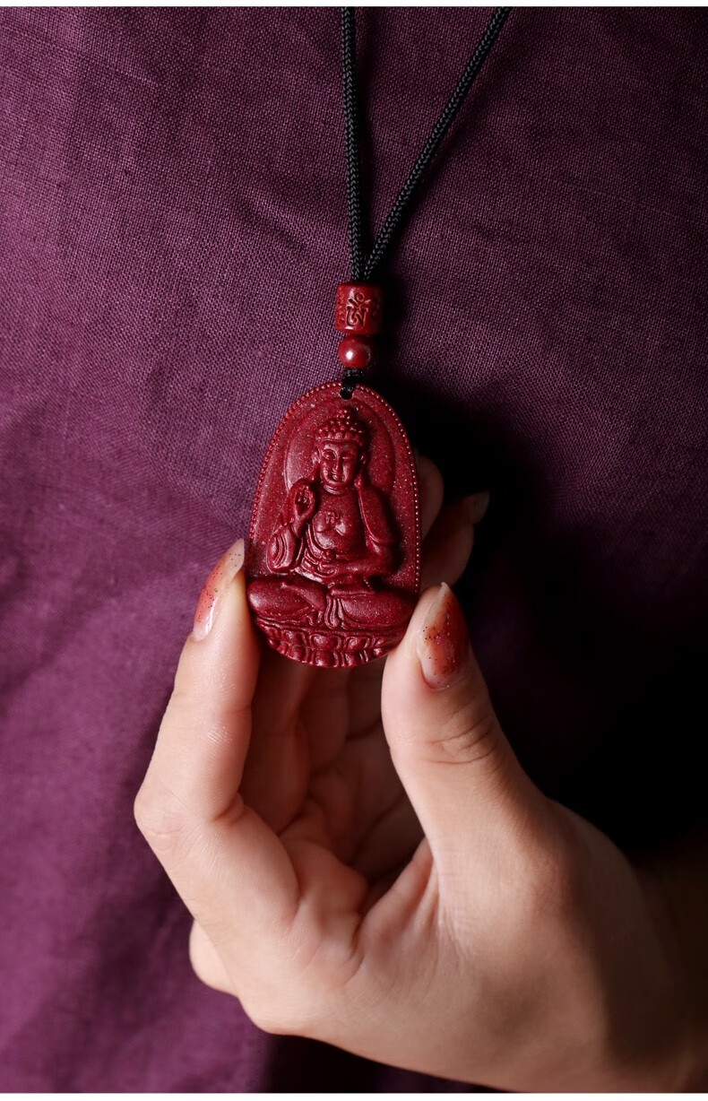 辰世朱砂八大本命佛吊坠紫金砂十二生肖项链男女情侣款本命年项坠挂件